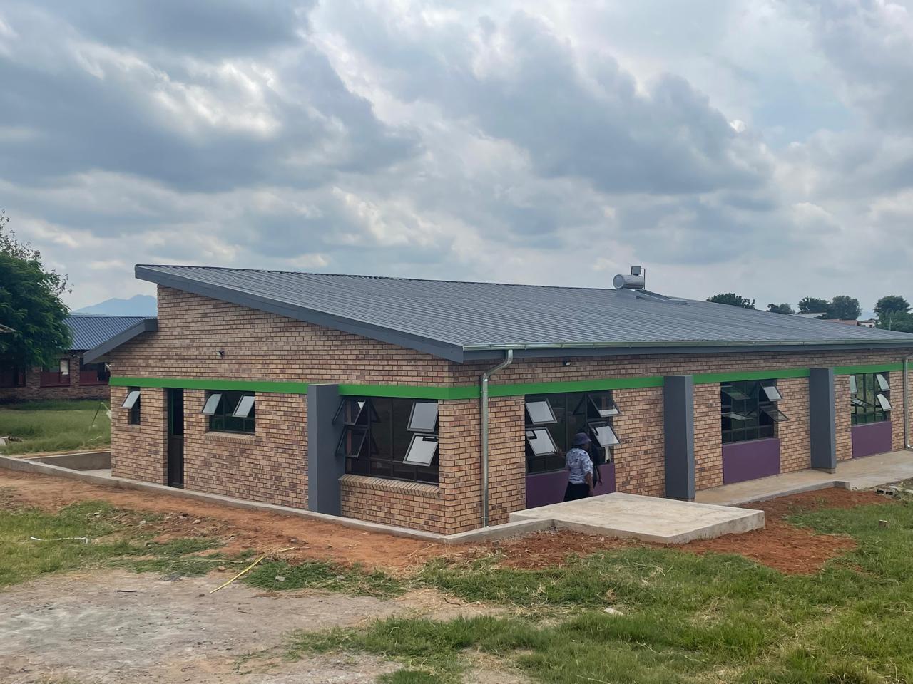 Ongoing finishing works and paving